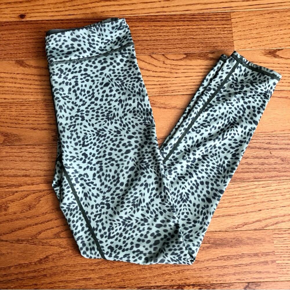 Zella performance Leggings Animal Print Zeltek Green Girl’s Size XL(14/16)